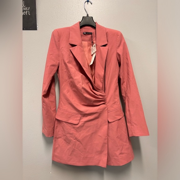 NWT ZARA Pink Blazer Dress Size Small 8661/338 - Picture 5 of 10